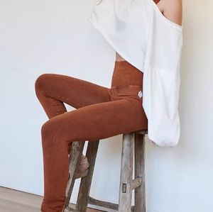 NWOT Free People Movement Good Karma  Workout Leggings Toasted Coconut M